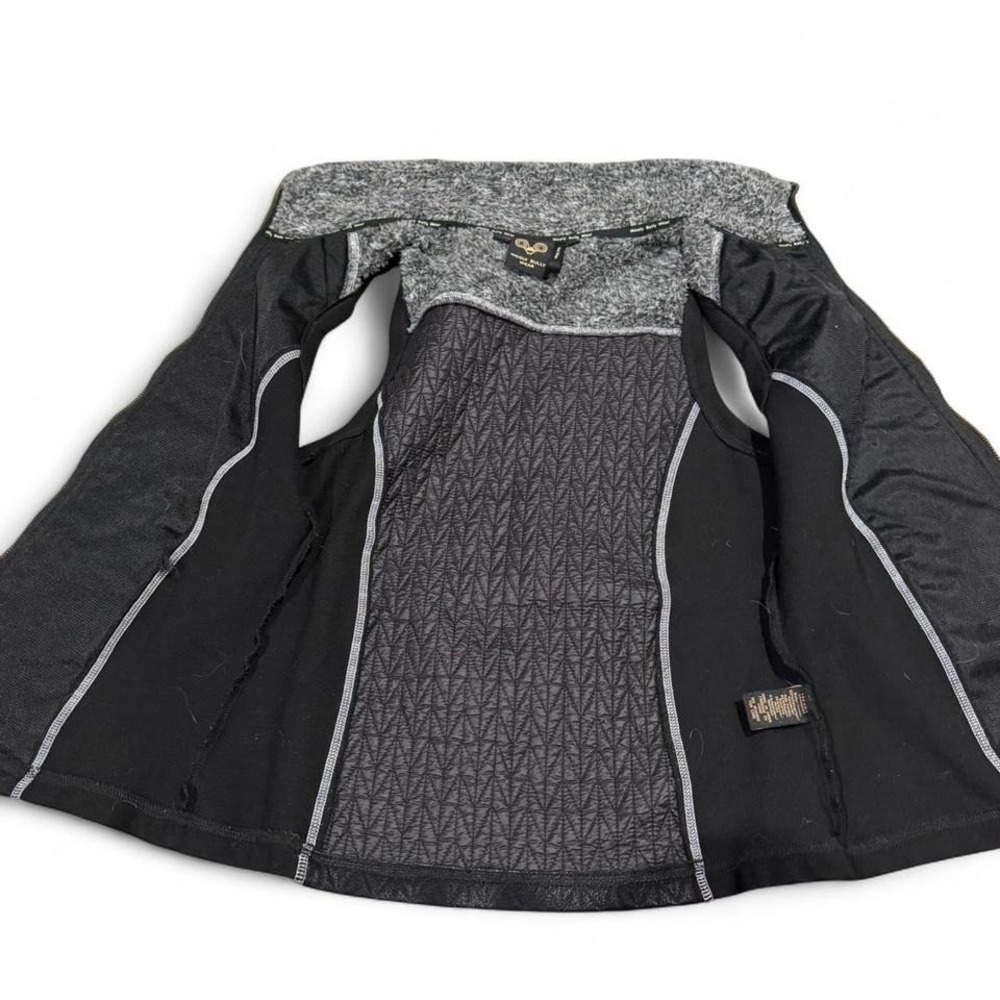 Wooly Bully Wear Fearless Black‎ Quilted Sherpa Zip Vest — Women's Small - Picture 8 of 8